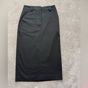 Maison the Label Streamlined Black Pencil Skirt with Belt Loops